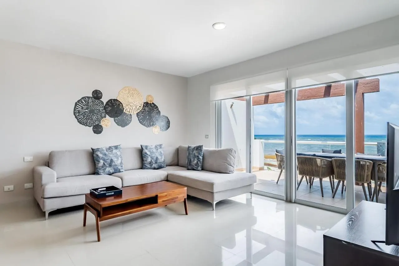Casa Los Mares ocean front penthouse condo Playa del Carmen México